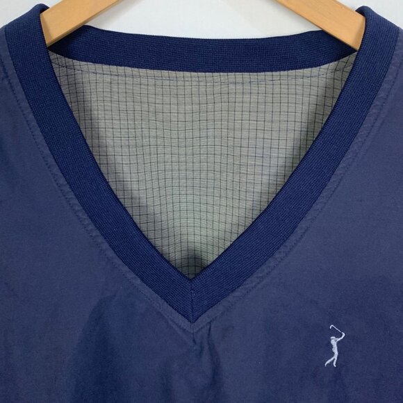 PGA Tour Mens Golf Windbreaker Vest Reversible Embroidered Logo XL Navy Blue - Picture 4 of 8